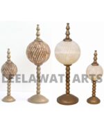 Home Decorative Bone Inlay Carving Design Table Decorative Stand( Pair Of Two )