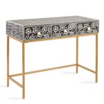 Leelawati Arts : Home Decorative Black Bone Inlay Console Table / Home Decor Handmade Antique Design Black Bone Inlay Office Desk , Console Table