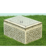 Leelawati Arts : Home Decorative Bone Inlay Box Moroccan Design Jewelry Box