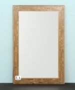 Home Decor Wood Bone Inlay Brown Mirror Frame And Luxury Handmade Line Design Bone Inlay Mirror Frame