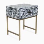 Leelawati Arts : Home Decorative Wood Black Bone Inlay Bedside Table / Home Decor Classic Look Bedside Table