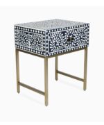 Leelawati Arts : Home Decorative Wood Black Bone Inlay Bedside Table / Home Decor Classic Look Bedside Table