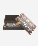 Leelawati Arts : Bone Inlay Home Decorative Haif Round Storage Box - Image 3