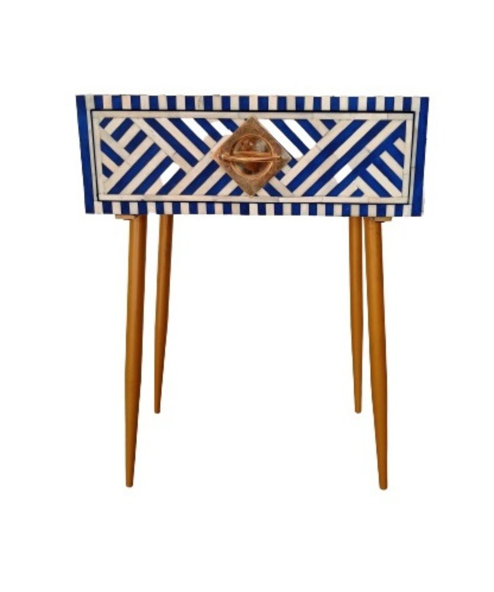 1-28.jpg Leelawati Arts : Home Decorative Lighte Blue Wood Bone Inlay Bedside Table / Home Decor Classic Look Bedside Table - Image 1