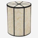 Leelawati Arts : Home Decorative Handmade Bone Inlay Wooden Modern Floral Pattern Side Table /  Home Decor Wood Bone Inlay Side Table Furniture Bone Inlay Furniture Table