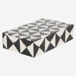 Leelawati Arts : Home Decorative Bone Inlay Furniture, Bone Inlay Modern Floral Pattern Jewelry Box, Handmade Bone Inlay Box, Decorative Box, Jewelry Box