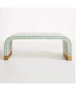 Leelawati Arts : Home Decorative U Shape Handmade Wood Bone Inlay Console , Center Coffee Table /  Antique Design Bone Inlay Furniture