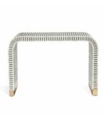 Leelawati Arts : Home Decor Handmade Bone Inlay Wooden Modern Console Table / Zebra Look Wooden Bone Inlay Console Table