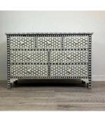 Leelawati Arts : Home Decor Wood Bone Inlay Console Table With 7 Drawer And Antique Design Console Table