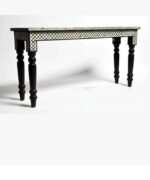 Leelawati Arts : Home Decor Handmade Wooden Bone Inlay Mughal Pattern Console Table And Camel Wood Bone Inlay Console Table