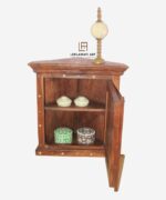 Wooden Bone Inlay Door bedside Table - Image 4