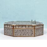 Leelawati Arts : Wooden Bone Inlay Diamond Design Box - Image 2