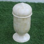 Leelawati Arts : Round Shape White Color Vase Design Storage Box - Image 2
