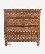 Wood Bone Inlay Chest of Drawer Sideboard Dresser