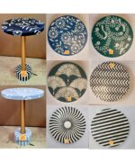 HOME DECORATIVE BONE INLAY CENTER COFFEE TABLE , ROUND TABLE , SIDE TABLE (Copy)