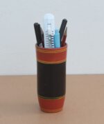 Antique Wood Inlay Hand Painted Table Decorative Home Decorative Pen Holder