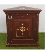 Wooden Bone Inlay Door bedside Table - Image 3