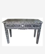 Floral Design 2 Drawers Bone Inlay Console Table