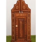 Wooden Bone Inlay Door bedside Table