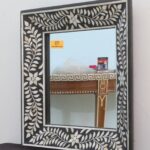 LEELAWATI ARTS BONE INLAY MIRROR FRAME