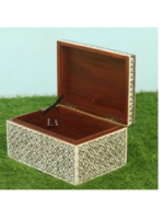 Leelawati Arts : Home Decorative Bone Inlay Box Moroccan Design Jewelry Box - Image 2