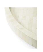 Leelawati Arts : Home Decorative White Wood Bone Inlay Round Tray / Home Decor Bone Inlaid Round Tray - Image 2