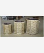 Bone Inlay Ambrose Painting Paper Dustbin - Image 3