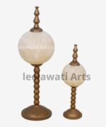 Home Decorative Bone Inlay Carving Design Table Decorative Stand( Pair Of Two ) - Image 2