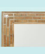 Home Decor Wood Bone Inlay Brown Mirror Frame And Luxury Handmade Line Design Bone Inlay Mirror Frame - Image 2