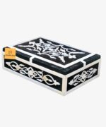 Bone Inlay Home Decorative Unique Design Black And White Box , Jewelry Box, Decorative Box