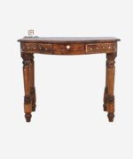 Antique Wood Console Table One drawer Bone Inlay Furniture India