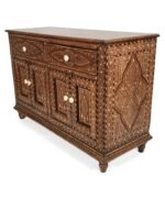 Home Decor Wood Bone Inlay Side Board Antique Design Handmade Bone Inlay Side Board And 2 Drawer / 2 Door Bone Inlay Side Board - Image 2