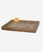 Leelawati Arts : Wood Bone Inlay Tray Serving Tray
