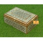 Leelawati Arts : Home Decorative Bone Inlay Box Moroccan Design Jewelry Box