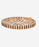 Leelawati Arts : Wood Bone Inlaid Serving Tray - Image 2