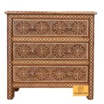 Wood Bone Inlay Chest of Drawer Sideboard Dresser