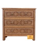 Wood Bone Inlay Chest of Drawer Sideboard Dresser