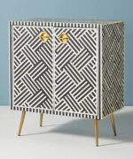 Leelawati Arts : Bone Inlay Optical Design Chest Of Door - Image 2