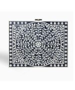 Leelawati Arts : Home Decorative Wood Black Bone Inlay Bedside Table / Home Decor Classic Look Bedside Table - Image 3