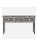 Leelawati Arts : Home Decorative Bone Inlay Console Table With 3 Drawer, Desk Bone Inlay Furniture - Image 2