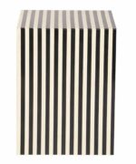 Leelawati Arts : Wooden Bone Inlay Luxury Black And White Stripe Design Side Table / Coffee Table - Image 2