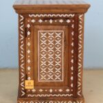 Leelawati Arts : Home Decorative Wood Bone Inlay 1 Door Bedside Table