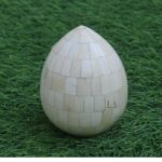 Leelawati Arts : Wooden Bone Egg Shape Table Decorative Item Paper Weight