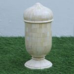 Leelawati Arts : Round Shape White Color Vase Design Storage Box - Image 3
