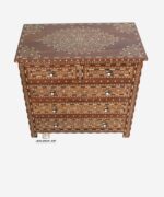 Wood Bone Inlay Chest of Drawer Sideboard Dresser - Image 3