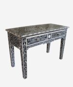 Floral Design 2 Drawers Bone Inlay Console Table - Image 2