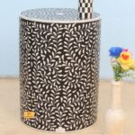 BONE INLAY BED SIDE TABLE