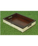 Leelawati Arts : Wood Bone Inlaid Carving Design Tray Set2 - Image 2