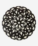 Leelawati Arts : Home Decorative Handmade Bone Inlay Bedside Table / Round Drum Side Table Black Diamond Pattern Bedside Table - Image 3