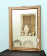 Home Decorative Wood Brown Mirror Frame And Luxury Handmade Antique Design Wood Bone Inlay Mirror Frame - Image 3